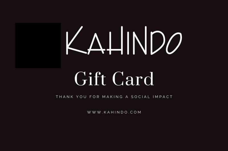 black banner with text that says kahindo gift card