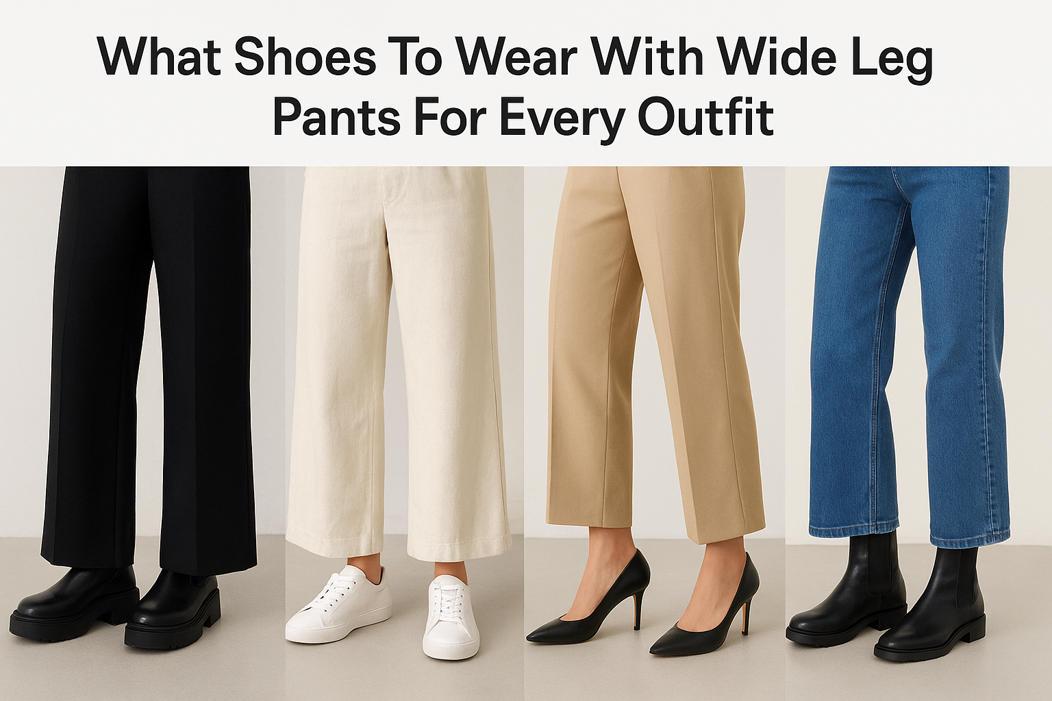 What Shoes To Wear With Wide Leg Pants For Every Outfit