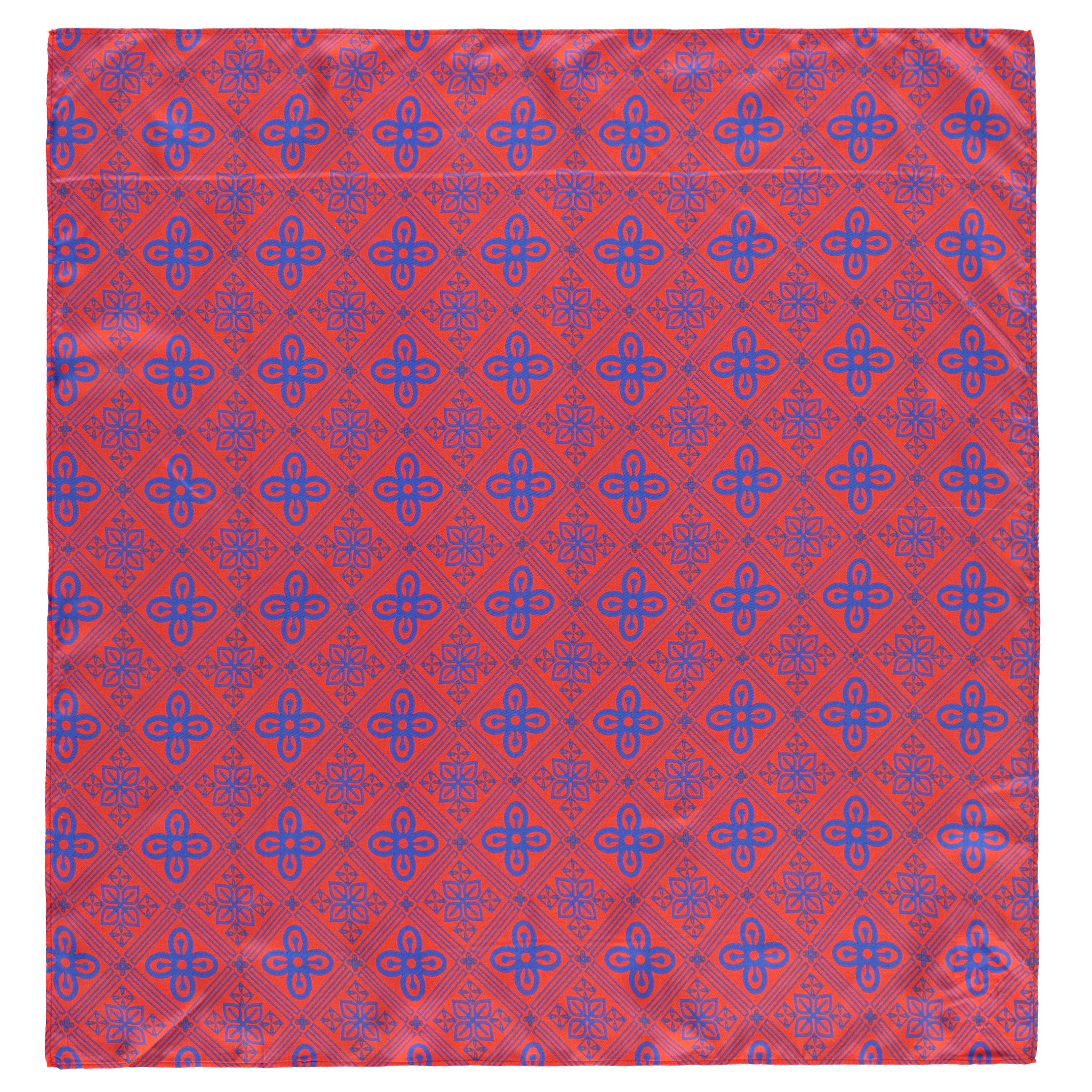 KAHINDO Adinkra Floral Stripe Silk Scarf