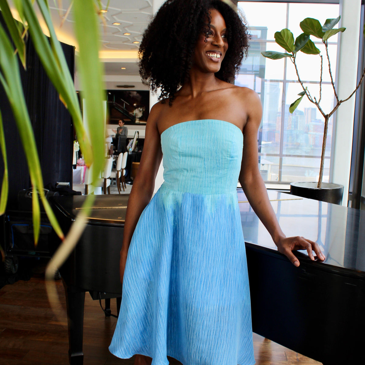 haldis metallic ombr strapless cocktail dress Haldis Metallic Ombr Strapless Cocktail Dress (Women)