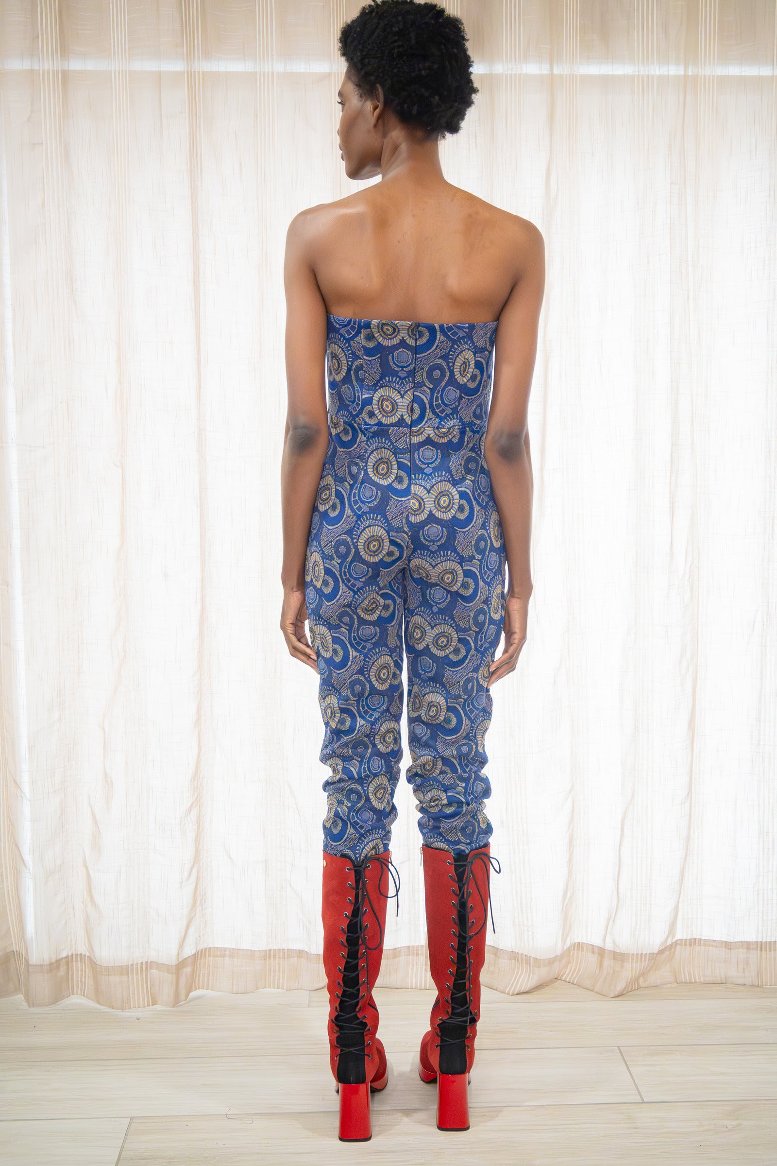 Blue Conakry Jumpsuit