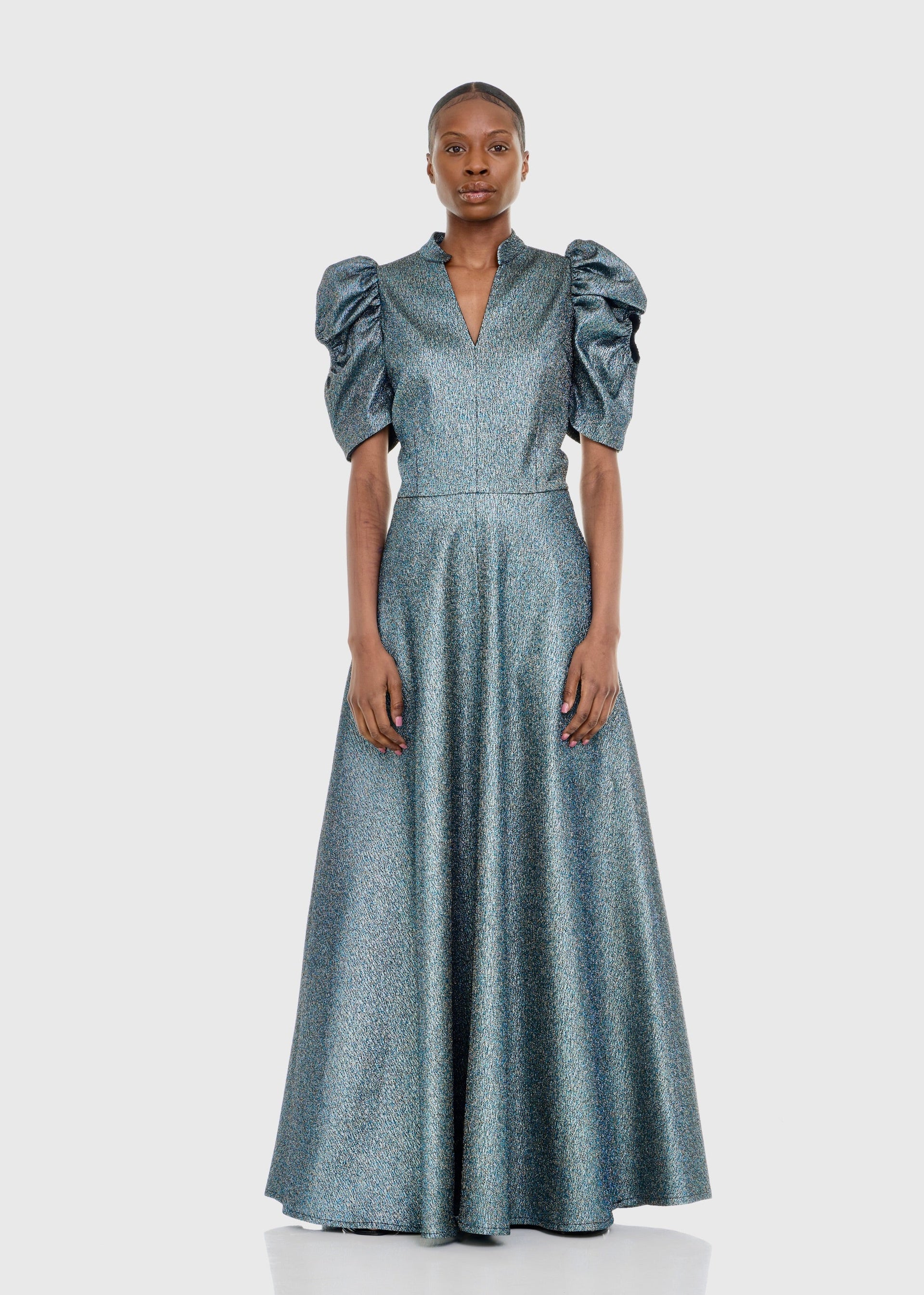 Green Metallic Shimmer Cleopatra Dress