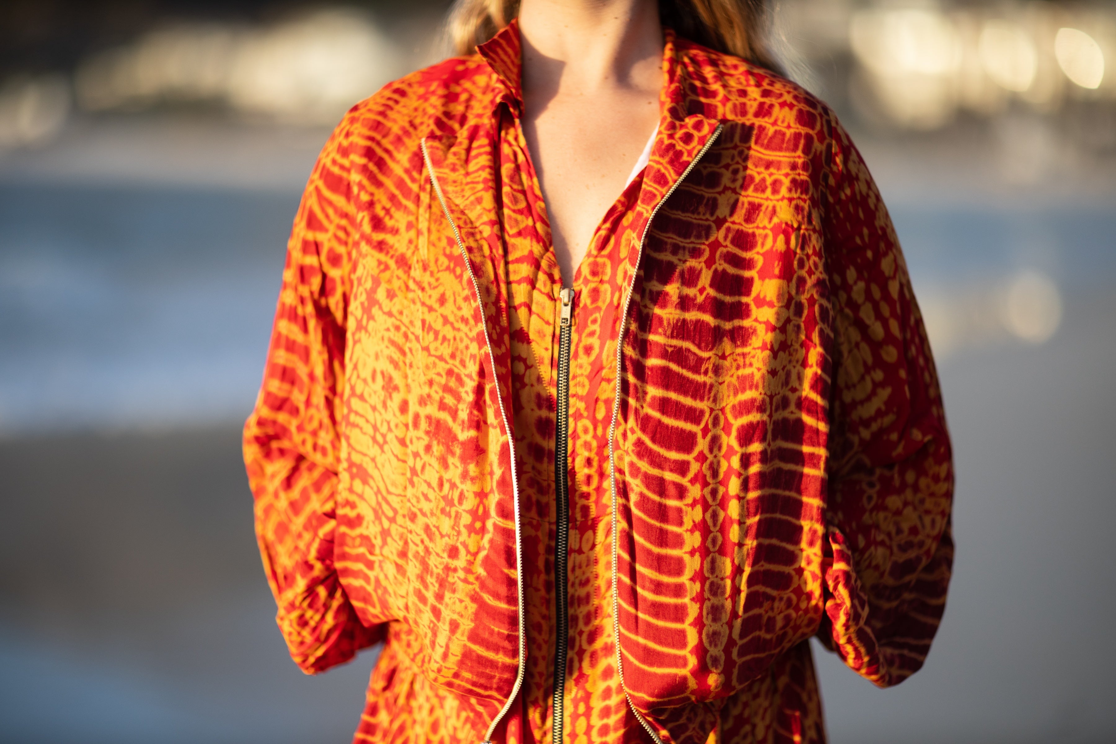 Orange Bomber Jacket