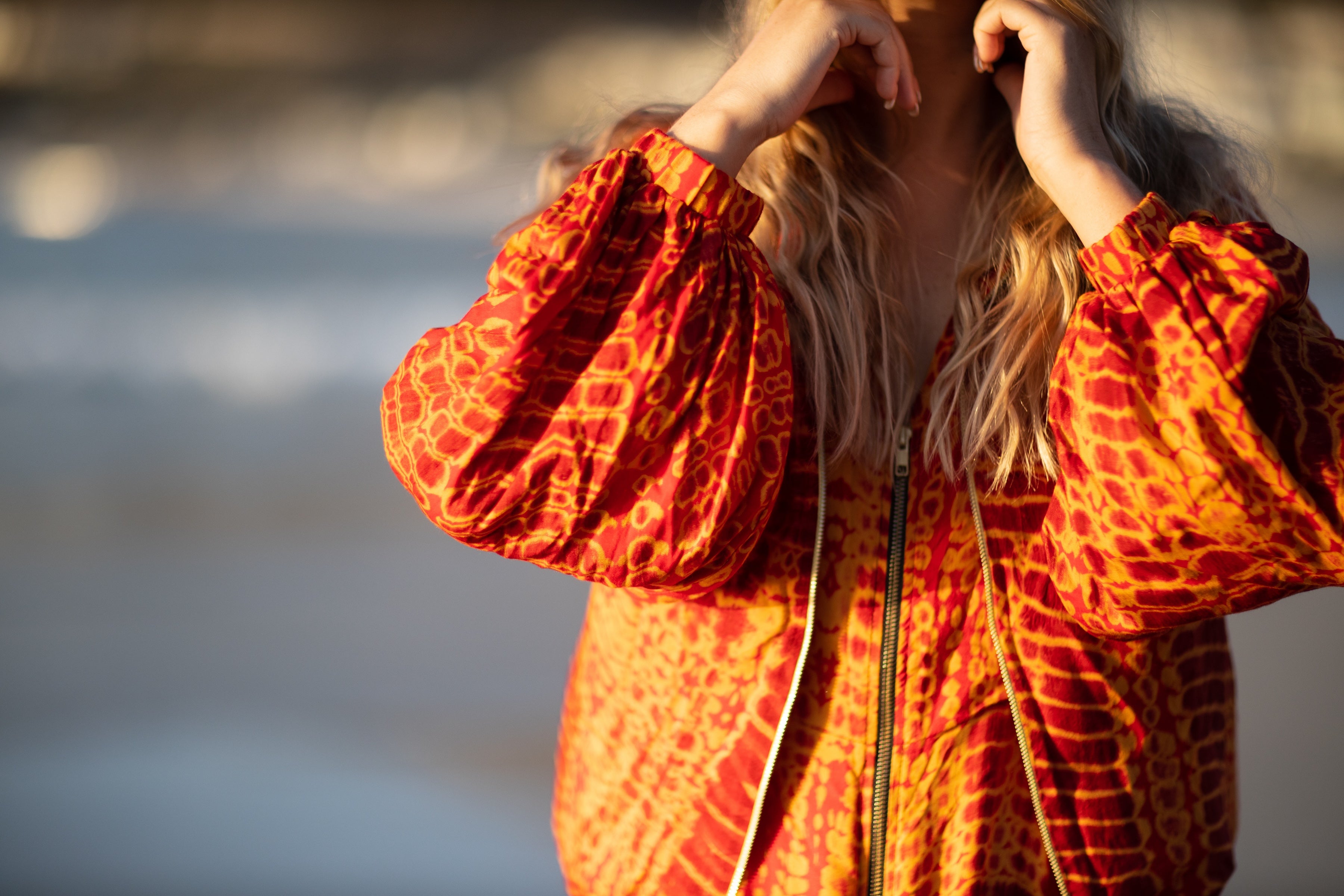 Orange Bomber Jacket