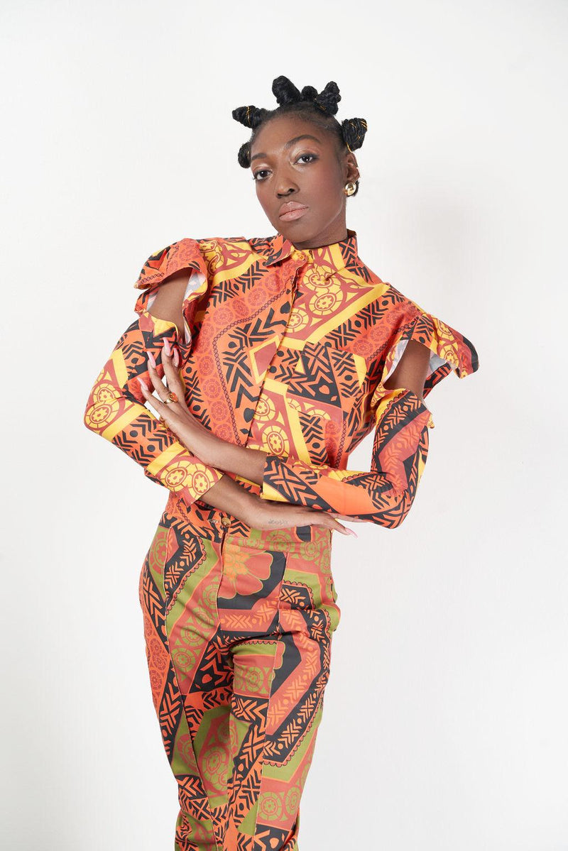 Women African Print Crop Top 